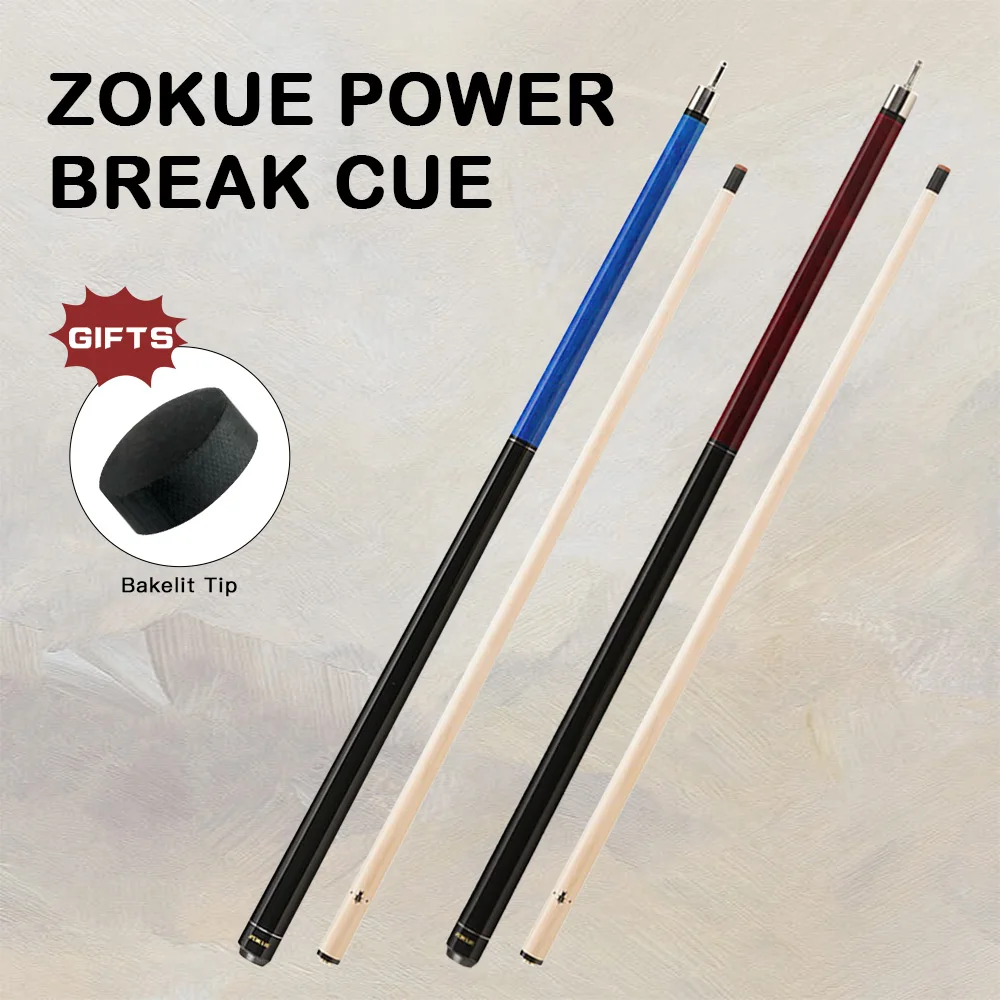 ZOKUE Billiard Punch Cue 13mm Bakelite Tip With Joint Protector Selected Maple Shaft  Billar Cue Break Cue For Dropshipping