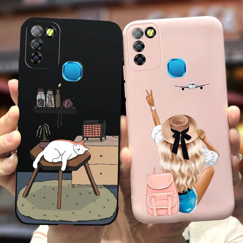 For Infinix Smart 5 Case Hot 10 Lite X657 X657B X657C Cute Astronauts Phone Cover Case For Infinx Hot 10 Lite Smart5 Soft Fundas