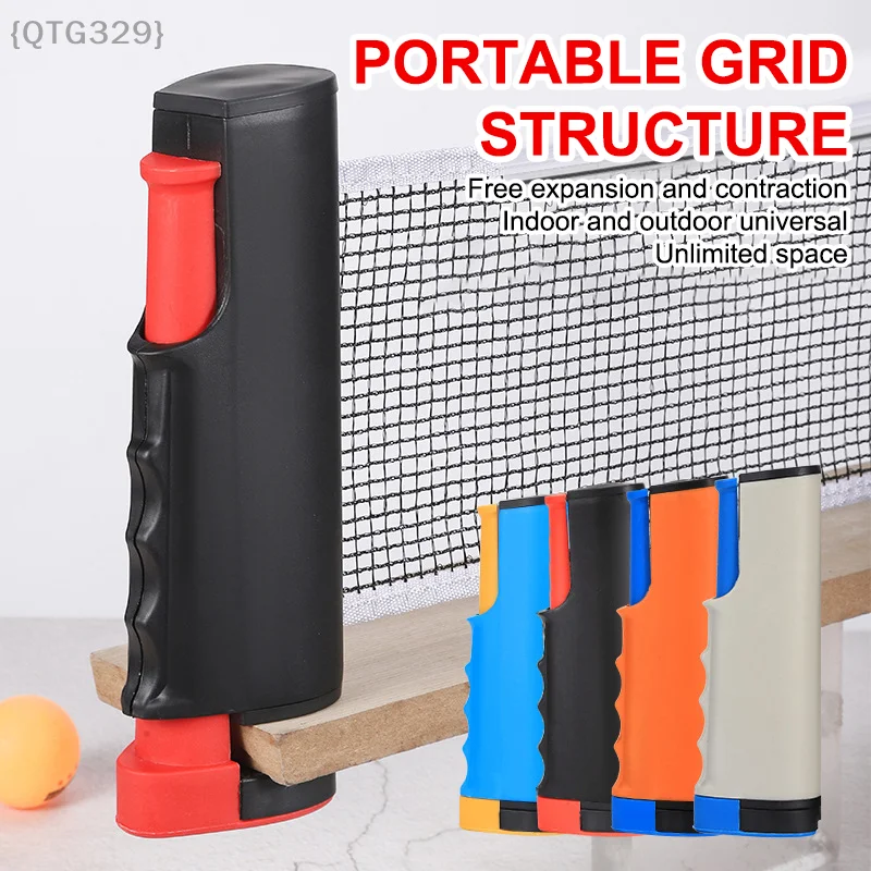 

【O】Portable Table Tennis Net Set with Retractable Cover Gauge, Adjustable Catcher Racks for Outdoor Home Sports