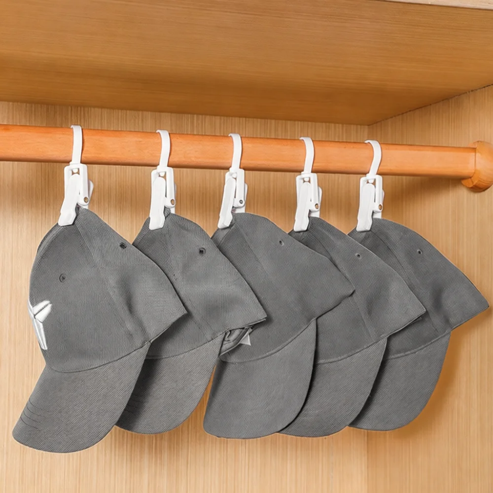 Household Plastic Clips 360 Degree Rotating Hooks Portable Drying Rack Hanger For Socks Underwear Scarf Hat Curtain Storage