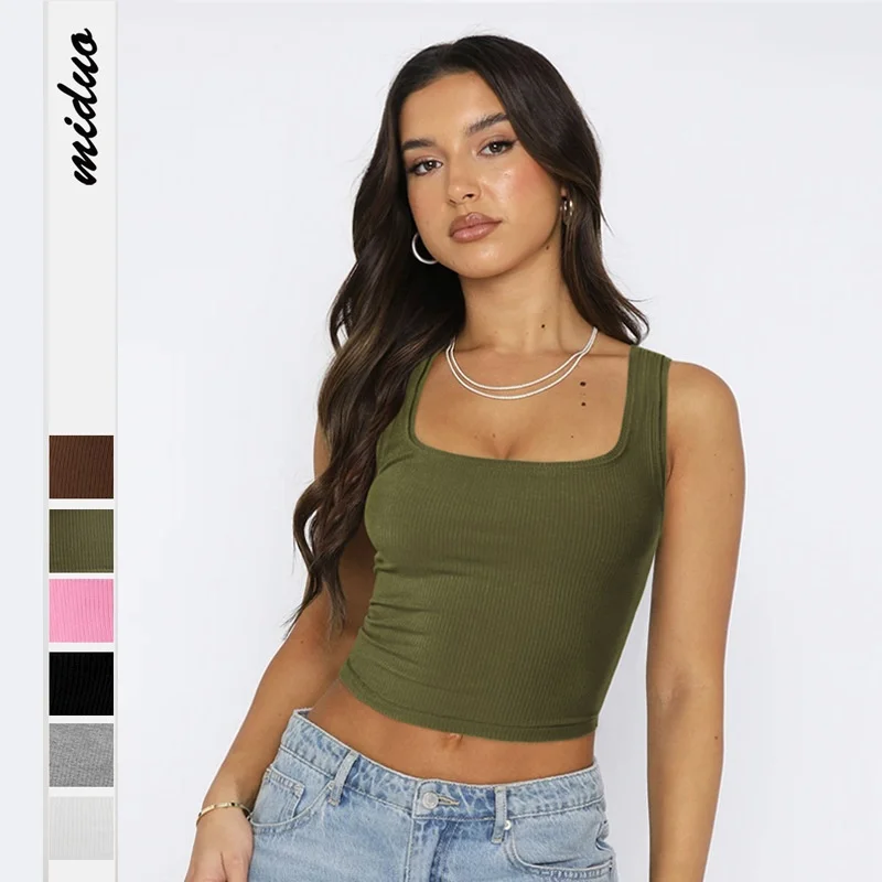 

Women's Slim Fit Base irt Y2K Trendy Vest Cross-Border Pure Color Hot S Csole Inner Wear Spicy Girl Top