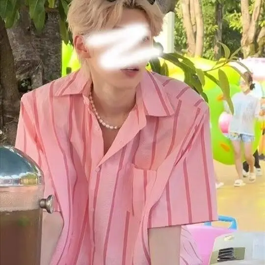 

Полосатая рубашка с короткими рукавами, мужская тонкая стильная элитная одежда