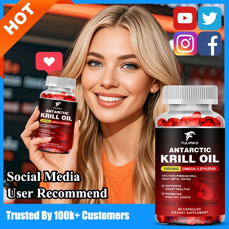 

Масло премиум-класса Krill, для кровотока, гормонального баланса, воспаления, здоровья глаз и общих жизненных сил, женщин и мужчин