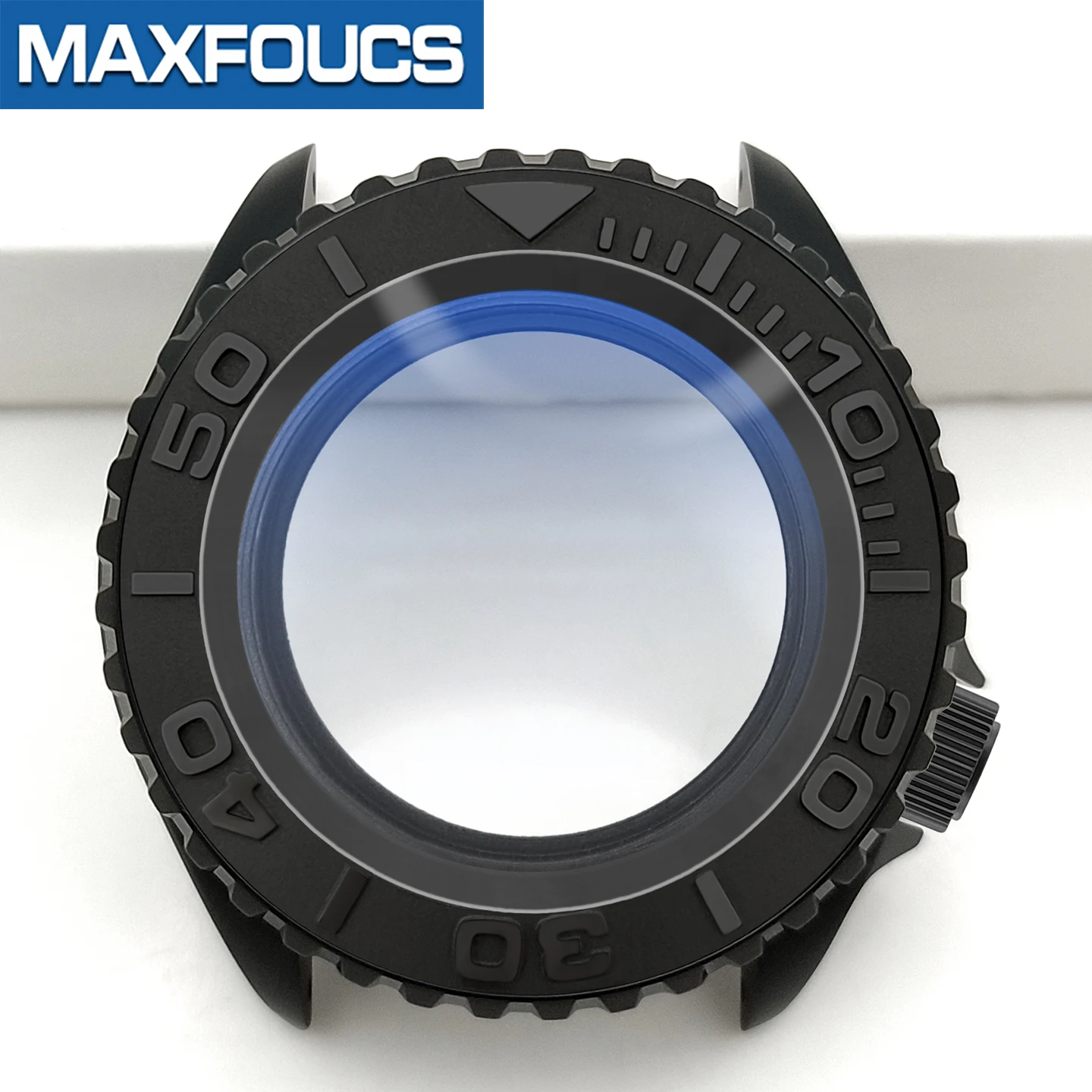 SKX NH 3.8 Schwarzes Mattes Uhrengehäuse-Set 4-Uhr-Position Edelstahl-Finish MOD NH36 Einsatz Saphirglas Kapitelring Kundenspezifische Teile – Detail 8