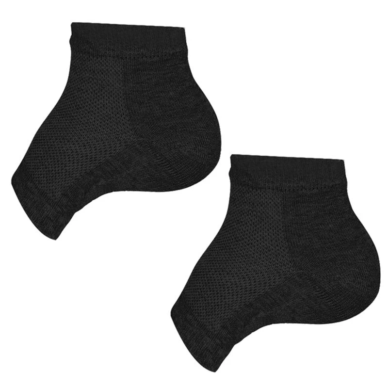 NEW-1 Pair Invisible Height Increase Socks Gel Heel Pad Orthopedic Arch Support Heel Cushion Soles Insole Unisex,Black Durable