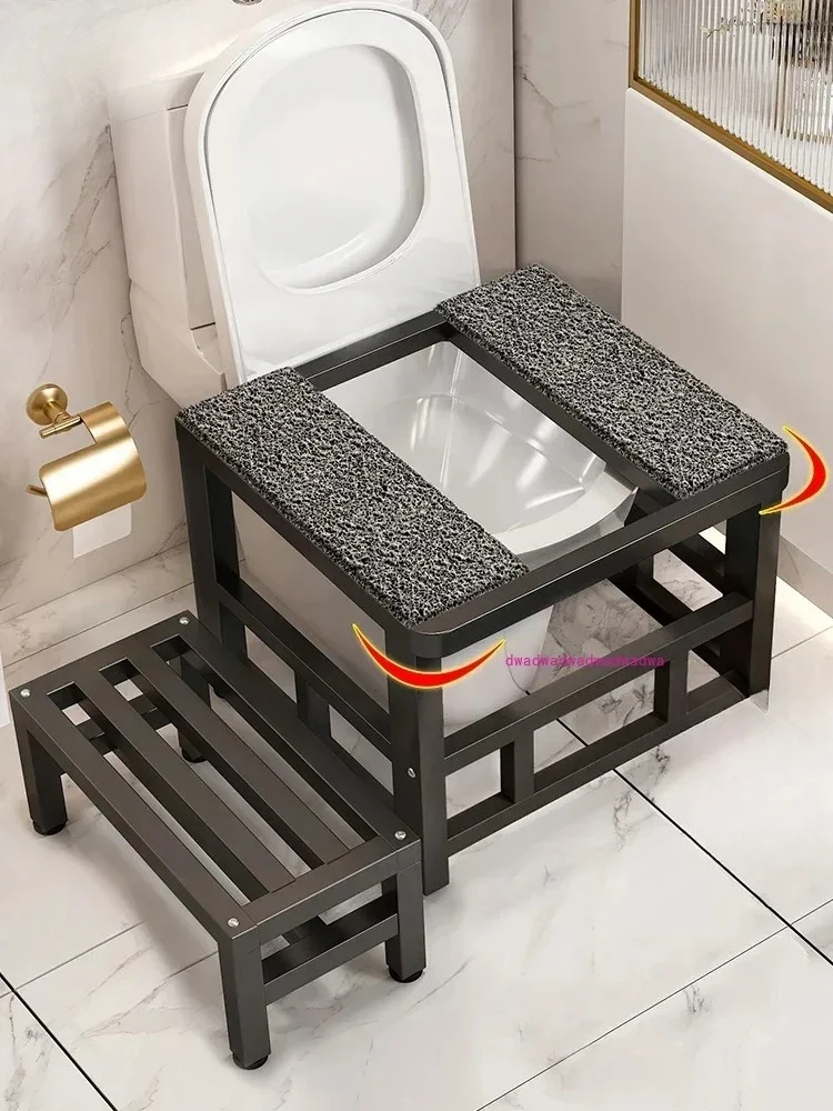 Squatting pit artifact, toilet seat change, squatting, stool, footstool, squatting
