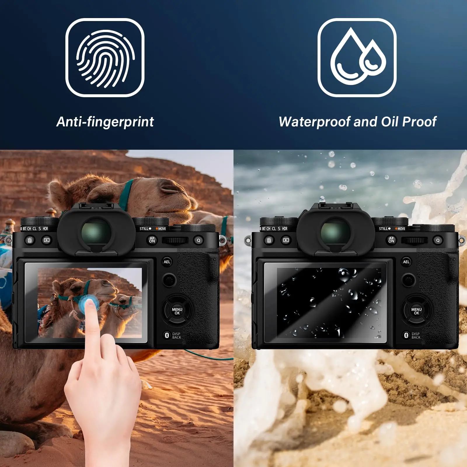 소니 화면 보호대 강화 유리, A7II A7III A7IV A7C2 A7CR A7RII A7RIII A7RIV A9 A9II A6700 A6600 A6500 ZV1 ZV1II, 2 개