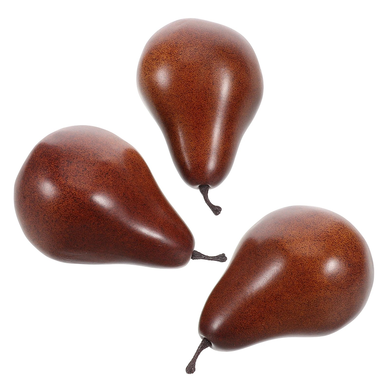 

3pcs Simulated Fruit Pear Decor Lifelike Foam Fake Desktop Ornament Adorable Faux Pear for Thanksgiving Harvest Party Home