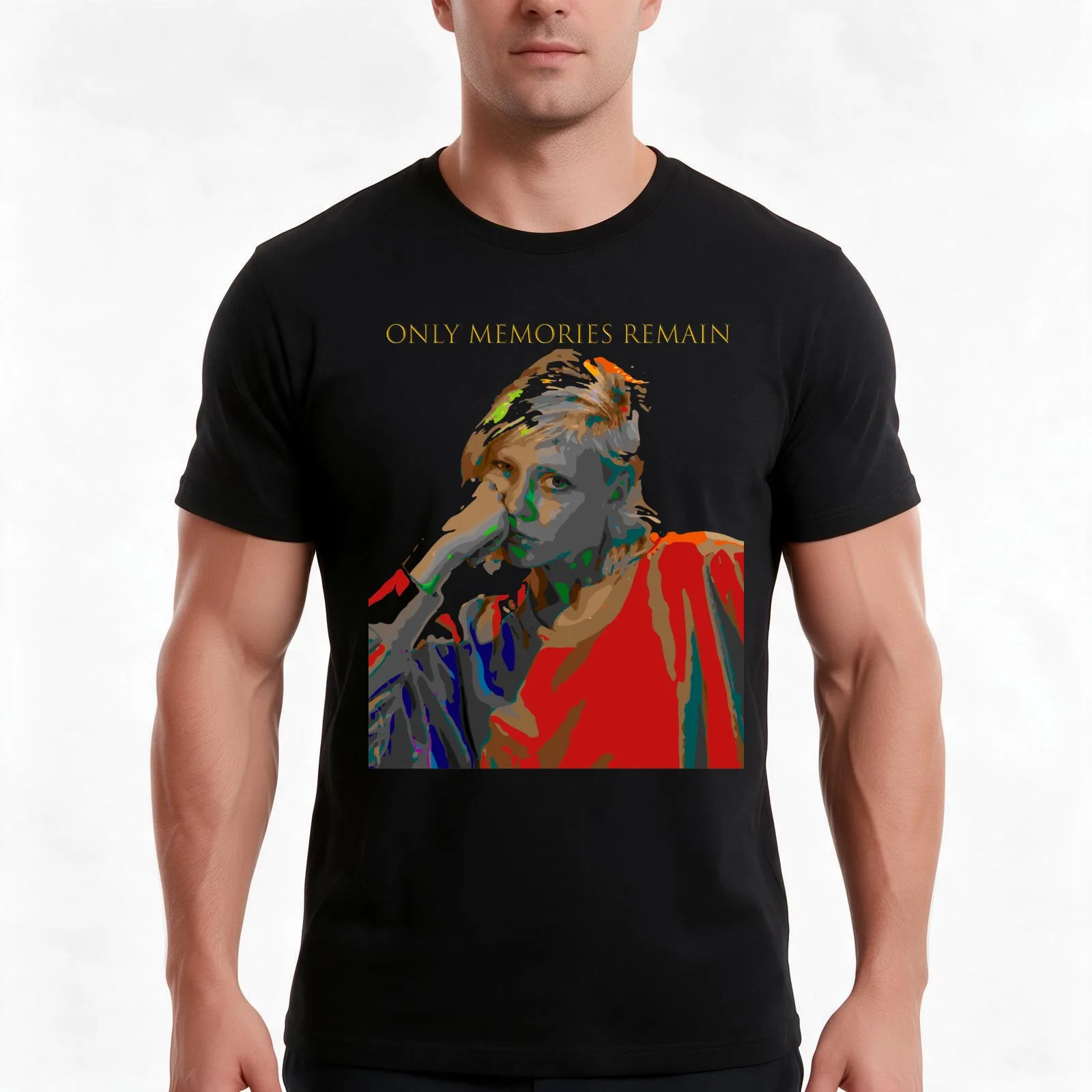 Only Memories Remain T-Shirt, Summer Casual Cotton Tee, Oversized Streetwear Tops, Vintage Graphic Print, Loose Fit Short Sleeve