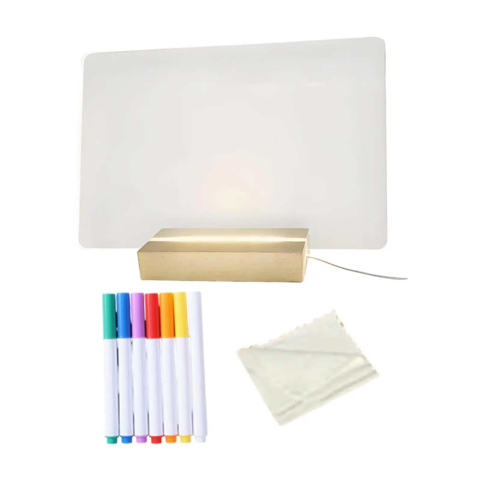 Acrylic Display Planner Board Centerpiece Table Decoration Collection Glow Memo Board for Indoor TV Cabinet Home Tea Room Office