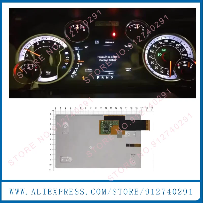 LCD P56045644AF P56045644AH Original 7 Inch LCD Display Screen For  1500 2500 3500 2013-2019 Instrument Cluster LCD Panel