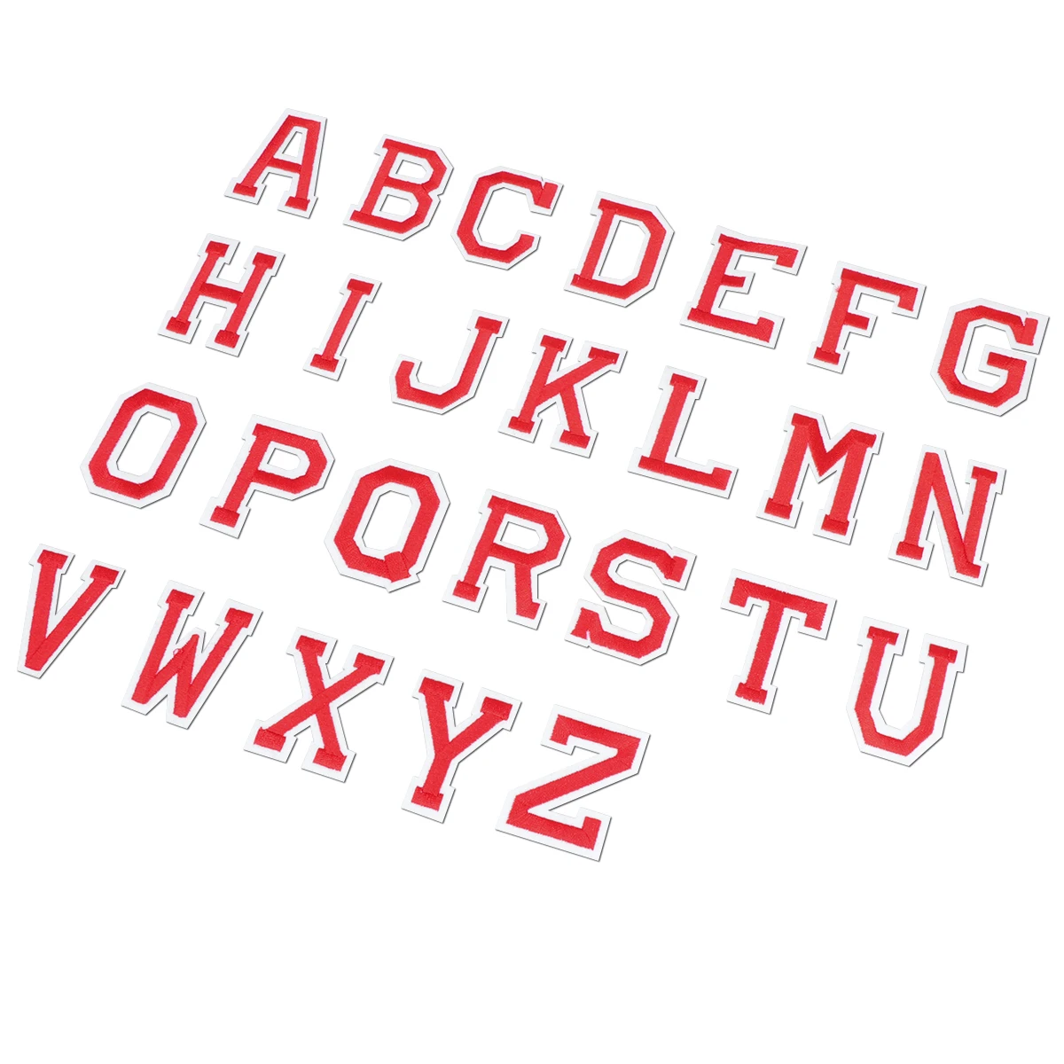 

26 Pcs Letter Patch Iron Cartoon Embroidery Patches Sewing Stickers for Hats Clothes Bags Phone Cases Black White Adhesive