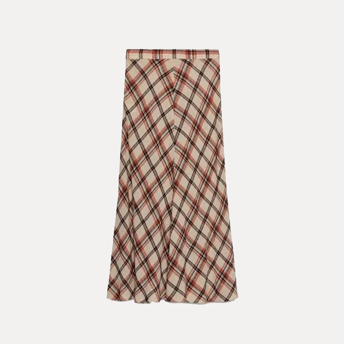 Z レディース ミディスカート 2025 新作 おしゃれ 多用途 エレガント チェック柄 ミッドウエスト ミディスカート 女性用 デイリーウェア その他素材