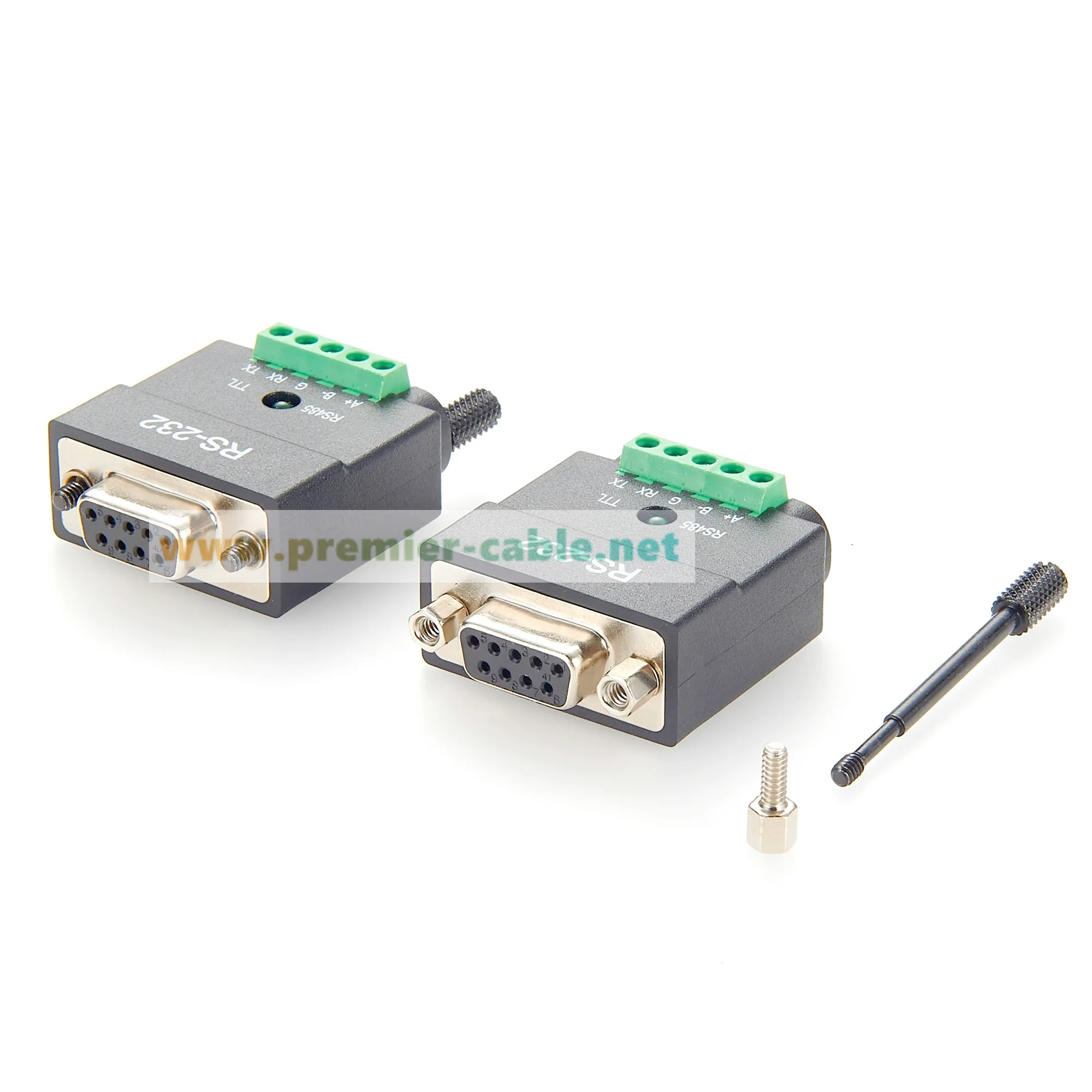 RS232 to RS485 TTL 2-in-1 Converter D-Sub 9Pin DB9 Female To 5pin Terminal Block RS232 to TTL RS232 to RS485 Serial Adapter