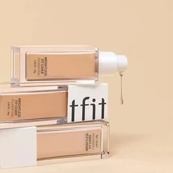 TFit Cover Liquid Foundation Long-Lasting Waterproof Makeup Concealer Moisturizing BB Cream Not Dull Cosmetics 30G Korea