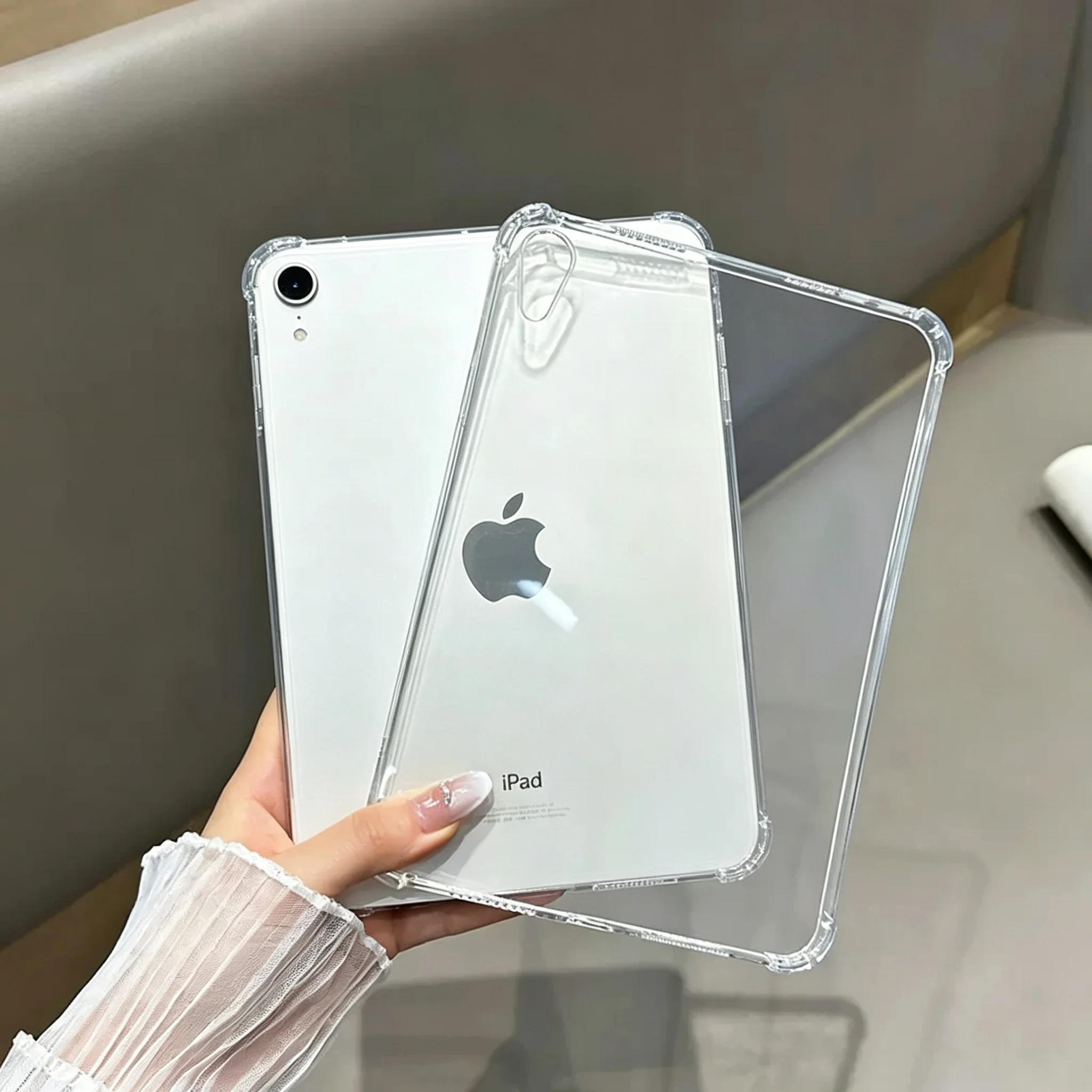 TPU High Quality Transparent SoftCover For iPad Pro 13 11th M5M4 12.9 A16 10 8 7 9th 10th Air 11 M2 M3 Mini 1234567 Tablet Case