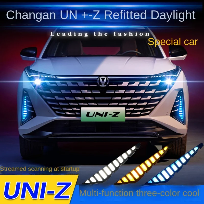 

Дневные ходовые огни Changan Uniz, специальные светодиодные дневные ходовые огни, фары переднего бампера, декоративные противотуманные фары для вождения