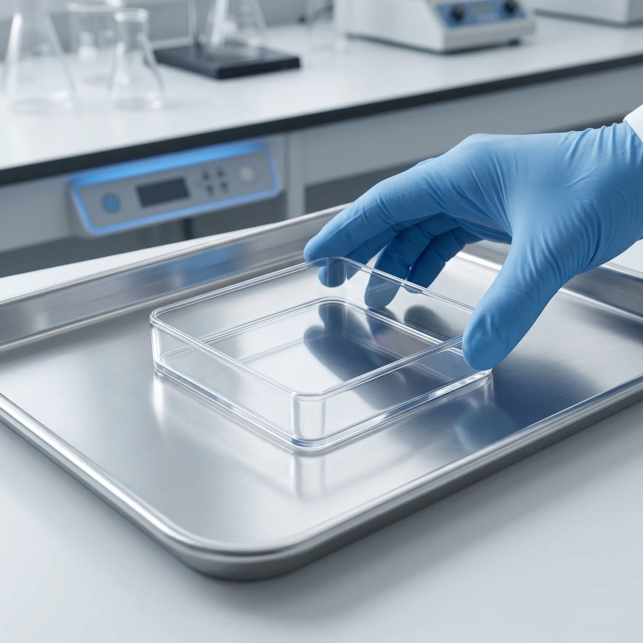 10Pcs Square Plastic Petri Dishes with Lid Enhanced Surface Treatment Culture Plates for Tissue Culture Cell Growth Observation