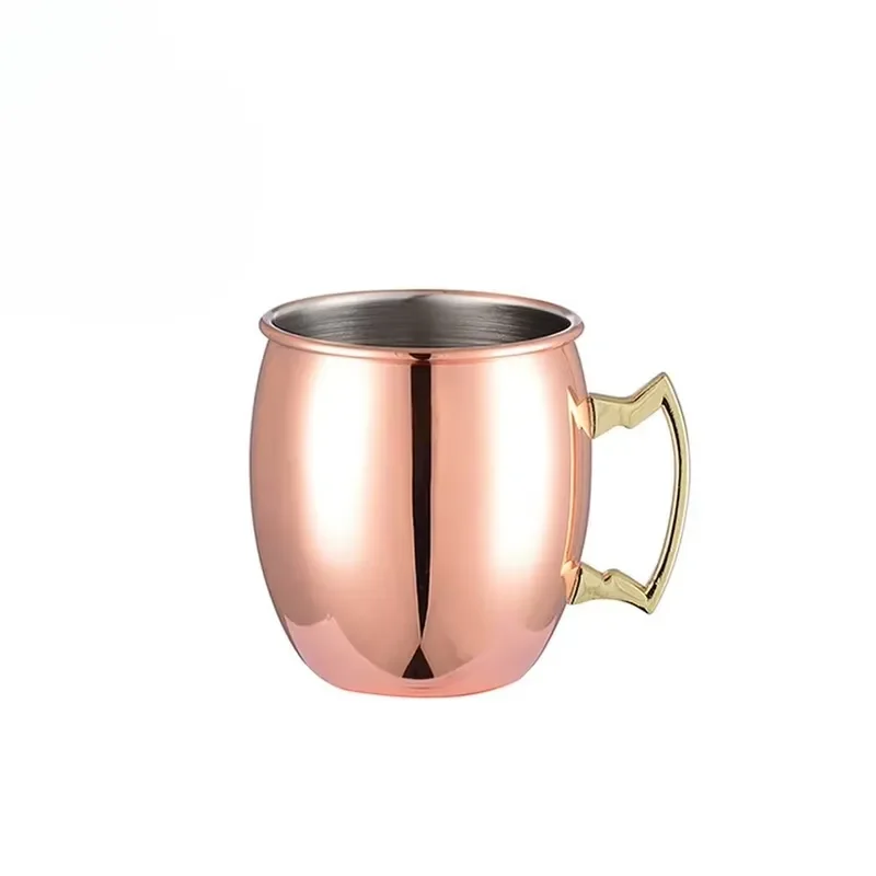 Hammered Copper Plated Moscow Mule Mug Stainless Steel Cocktail Cup Bar Drinkware 16oz
