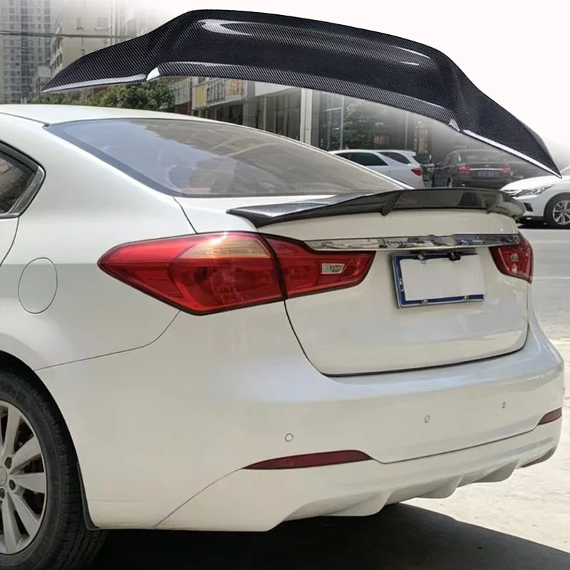 Suitable for 2011-2015 Kia K3 high-quality carbon fiber modification accessories trunk tailgate ducktail type pressure tail wing