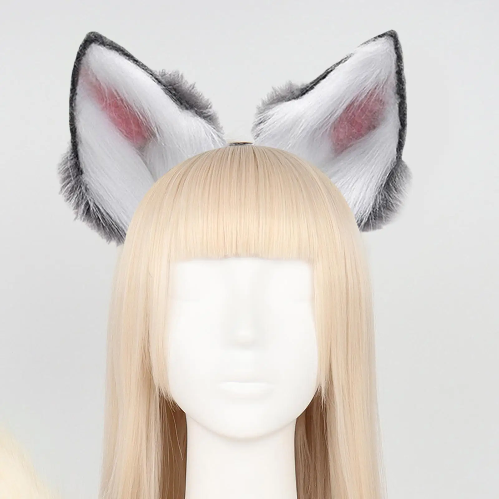 Pluche oren en staart set hoofdband verstelbare hoofddeksels anime cosplay handschoenen