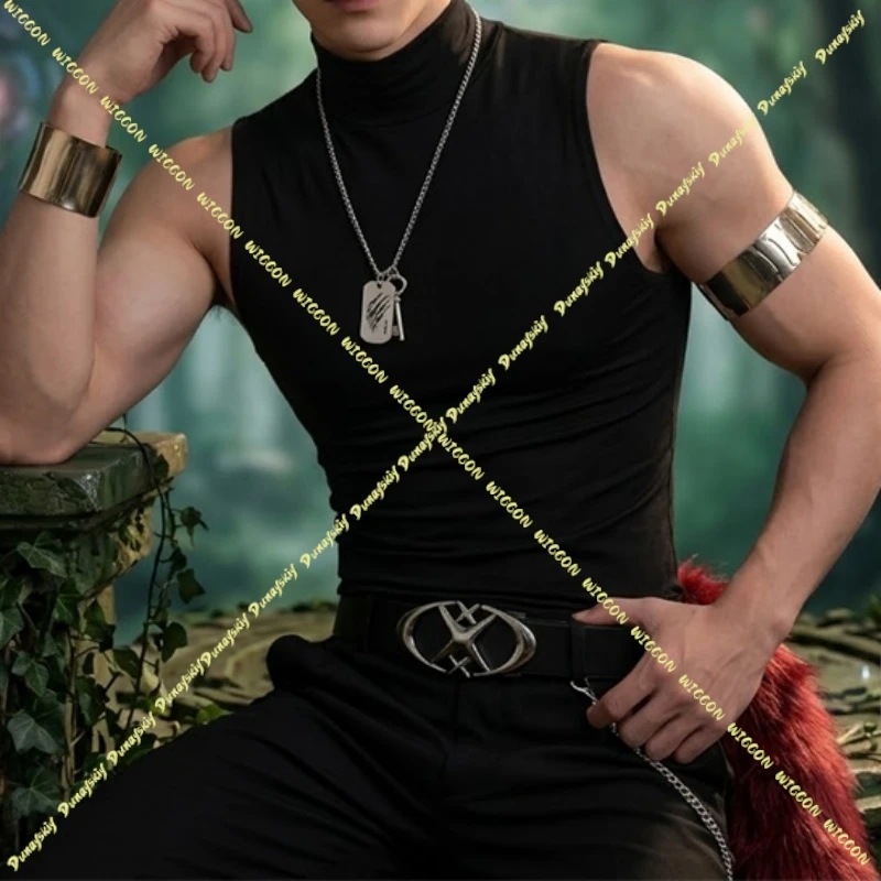 jogo-love-and-deepspace-ao-yin-valko-colete-esportivo-sem-mangas-preto-cinto-bracadeira-colar-orelhas-de-lobo-peludas-cauda-mascara-cosplay