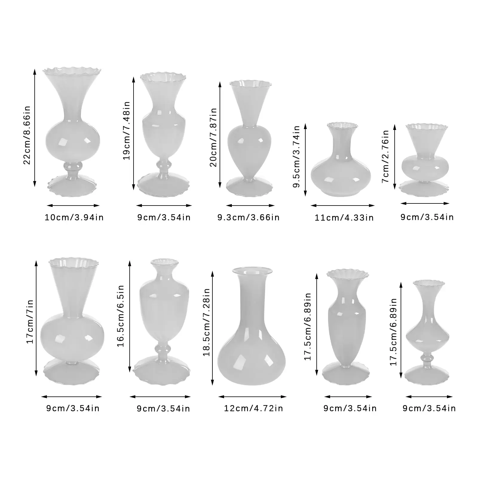 10 conjunto de vaso de vidro verde moderno pequeno vaso de vidro conjunto para flores decorativo bud vasos de flores bonito vasos de vidro para casamento