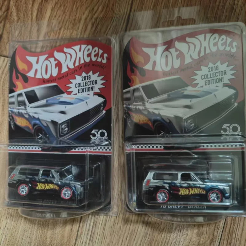 Hot Wheels 2018 Collector'S Edition Chevrol Et Chery Blaze r White Blue Flame Limited Edition Die Casting Alloy Car Model Gift - view 3