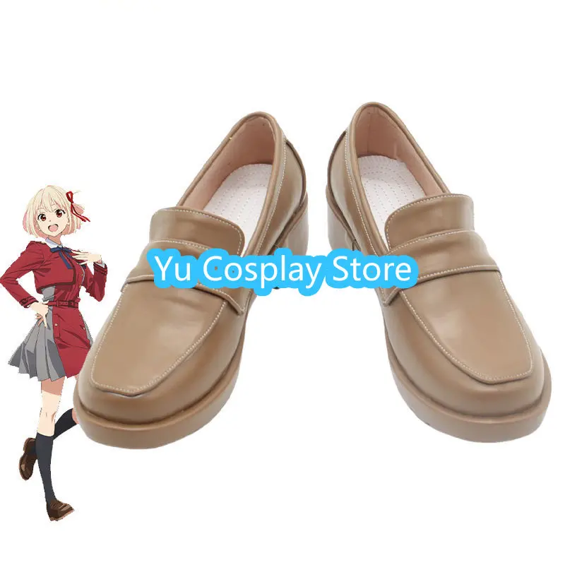 Anime Lycoris Recoil Nishikigi Chisato Cosplay Shoes PU Leather Sandals Halloween Carnival Boots Cosplay Prop Custom Made