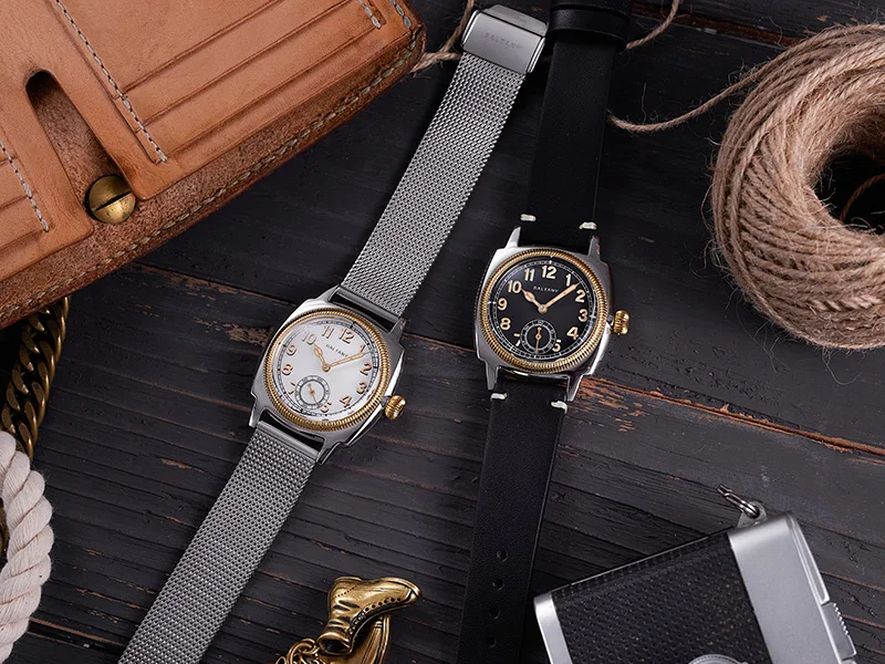 Baltany S4036 Herren Automatikuhr 1926S Oyster Tribute Vintage Dress Watch 36mm Kleine Quadratische Elegante Lederuhr 200M Wasserdicht – Detail 3