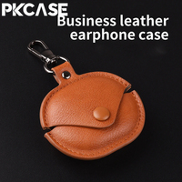 PKCASE Shockproof Leather Earphone Case For Redmi Buds 6 5 4 Pro Keychain Bluetooth Headphone Cover For Redmi Buds 6 4 Lite