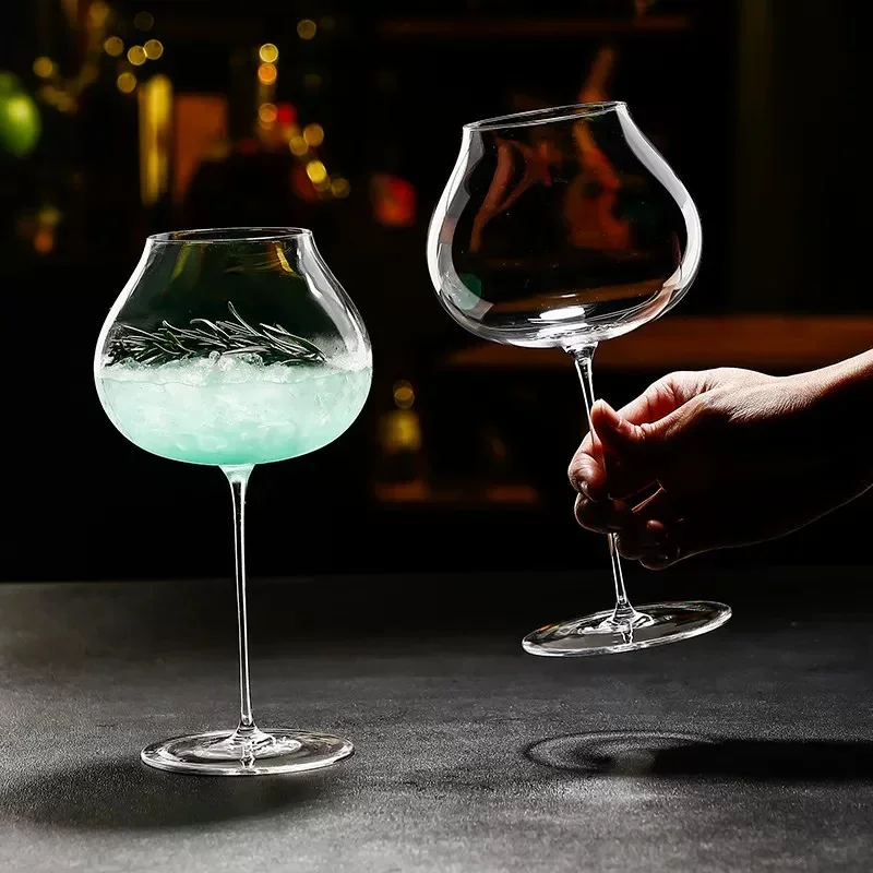 LINEA UMANA DESIGNER Cup Italian Style Super Thin Crystal Burgundy Goblet Grands Crus Dark White Wine Glass Sommelier Exclusive