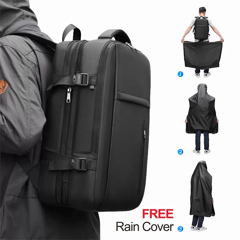 SWISS MILITARY Men Laptop Backpack 15.6 Inch Waterproof Expandable School Back pack Fashion Business Backpack Travel Bag Mochila