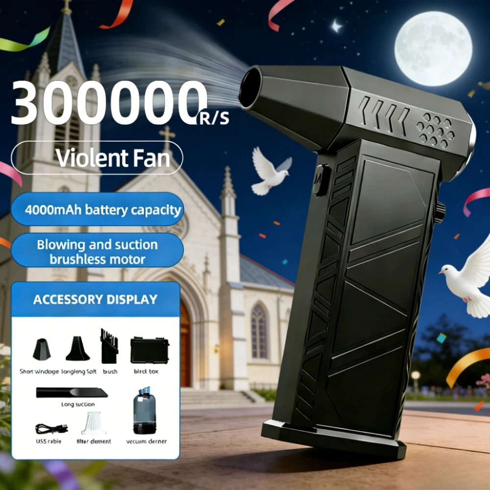 

x9 Turbo Jet Blower Vacuum High Speed Air Blower Wireless Compressed Duster Portable Turbo Jet Dust Blowing Multi-functional use