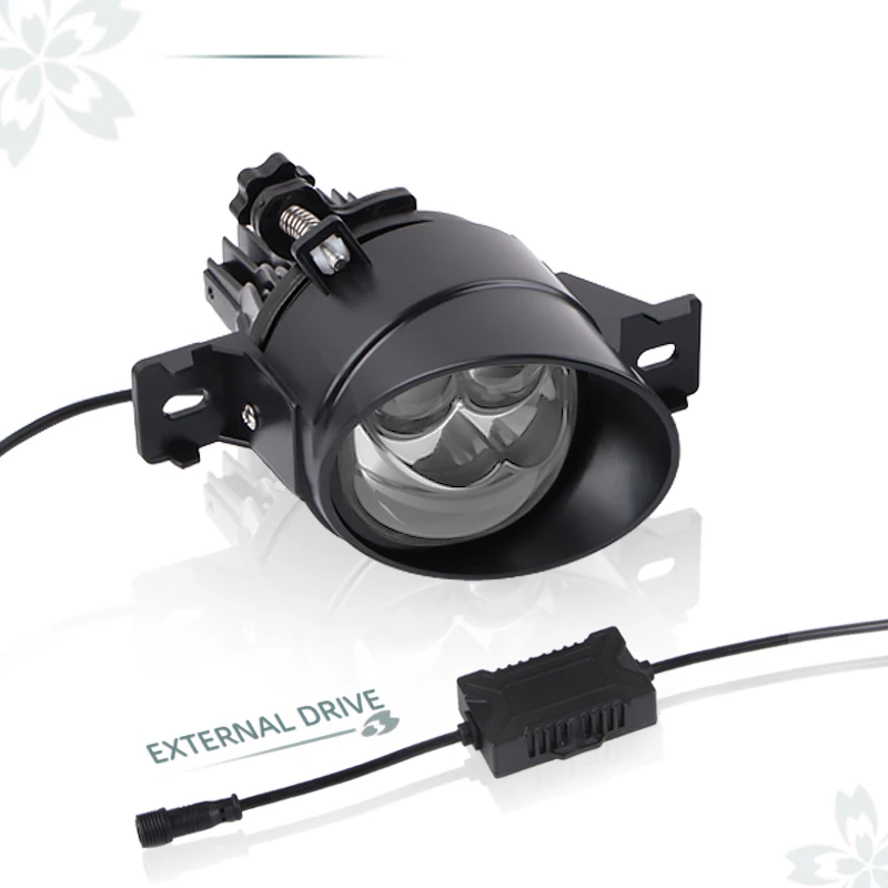 3Inches Fog Lights Bi LED Projectors Lens White Light 6000K High Power 80W LED Headlights Lens For Nissan Fog Lamp