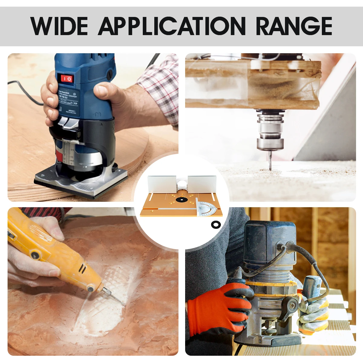 Multifunctionele Aluminium Router Tafel Insert Plaat Houtbewerking Elektrische Hout Router Flip Plaat Voor Werken Bankjes Router Plaat