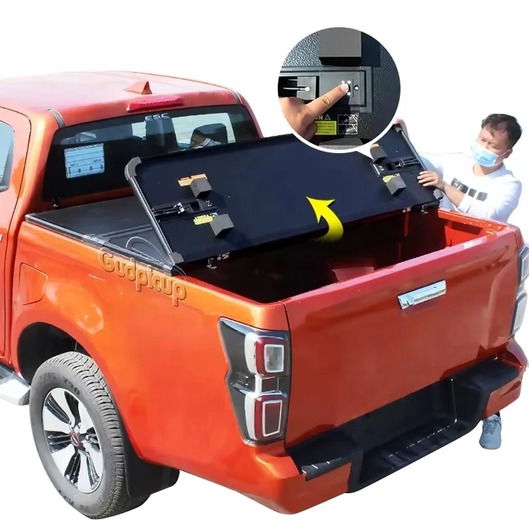 

Benext Hard Tri-Folding Aluminum Tonneau Bed Cover L200 for BT-50 Tacoma Silverado Series Pickups