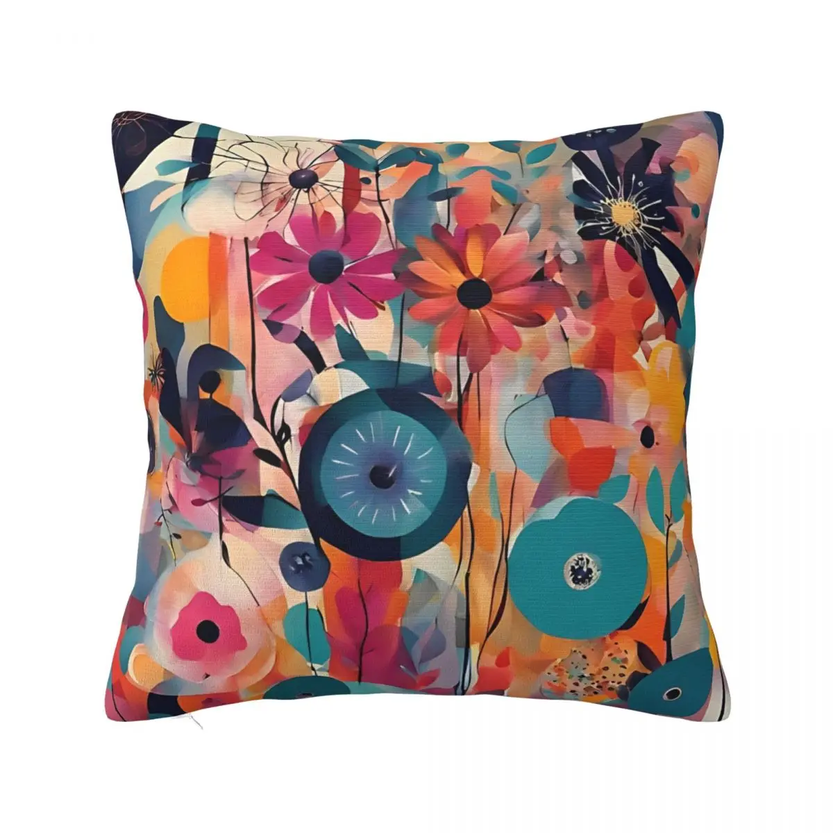 

Beautiful Flower Print Pillow Cover Polyester Pillow Case Cushion Cover Graphic Pillowcases For Chair Sofa Home Decoration