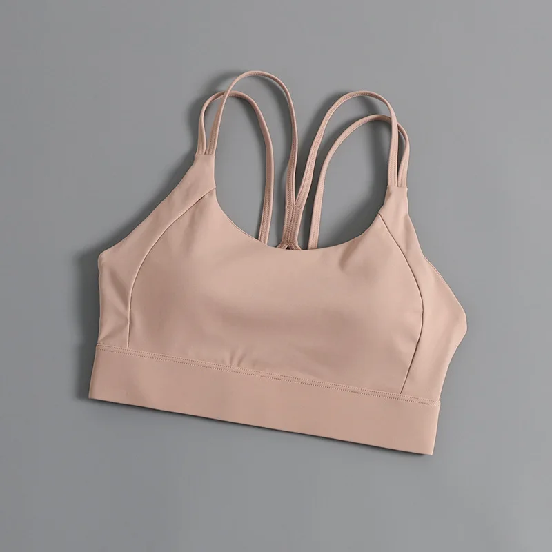 New One-piece Sports Bra for Women with Beautiful Back Shock-absorbing Gathering Running Vest Fitness Suit High-strength Yoga