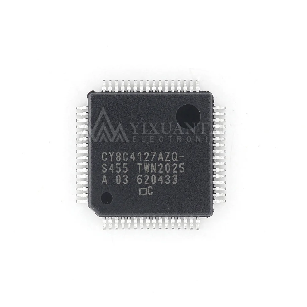 5pcs/Lot   CY8C4127AZQ-S455  CY8C4127AZQ  S455【MCU, ARM CORTEX-M0+, 24MHZ, TQFP-64 】New and Original