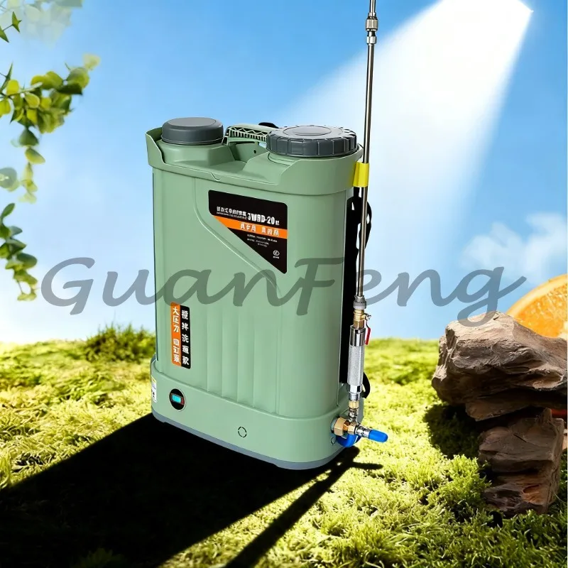 Four‑Cylinder High‑Pressure Knapsack Sprayer, Lithium Battery Electric Agricultural Sprayer With Stirring and Flushing