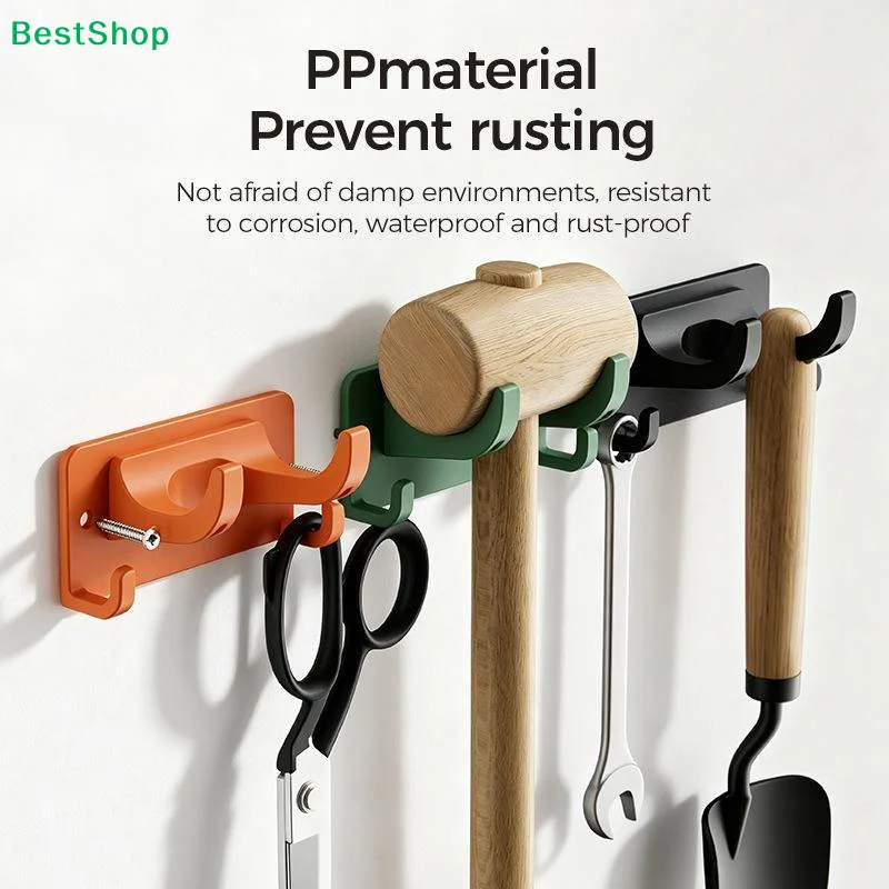 1/2pcs Garden Tool Hanger With Screws, Suitable For Shovels/Rakes/Trowels, Garden Tool Stand, Home Hook