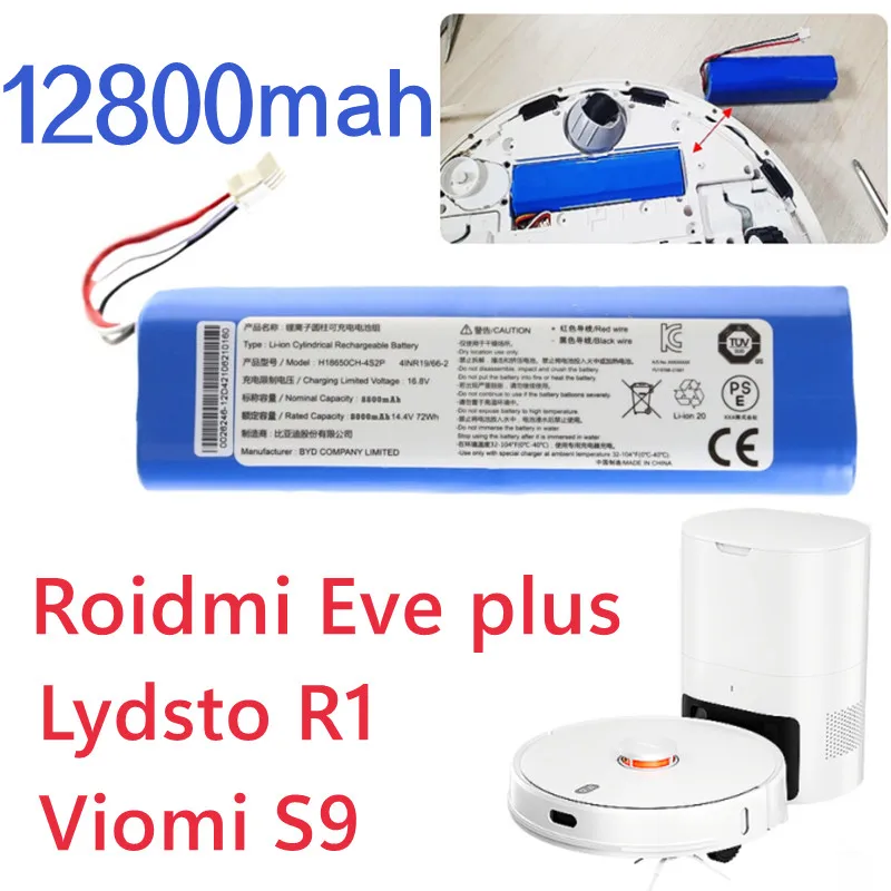 

Original 12800mAh Li-Ion Battery for Lydsto R1,Roidmi Eve Plus ,Pro Scenic M7 Max, M7 Pro,M8 Pro,U6, Lenovo LR1 Vacuum Cleaner