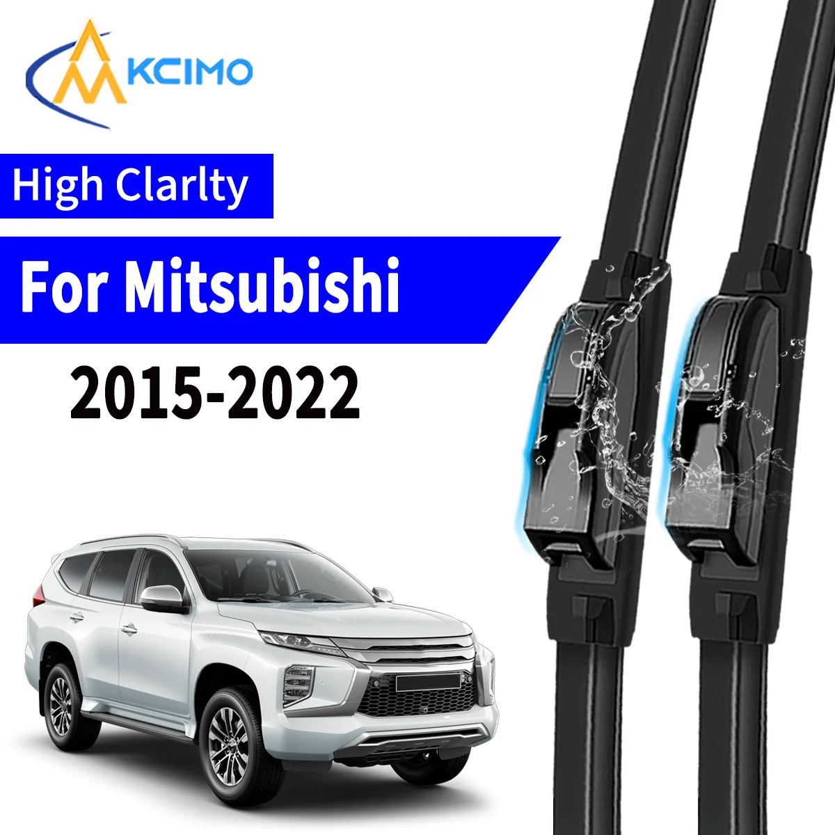 

2pcs Car Wiper For Mitsubishi Pajero 4 Montero Shogun Sport 2015 - 2022 Front Windscreen Wiper Blade Silent Soft Rubber