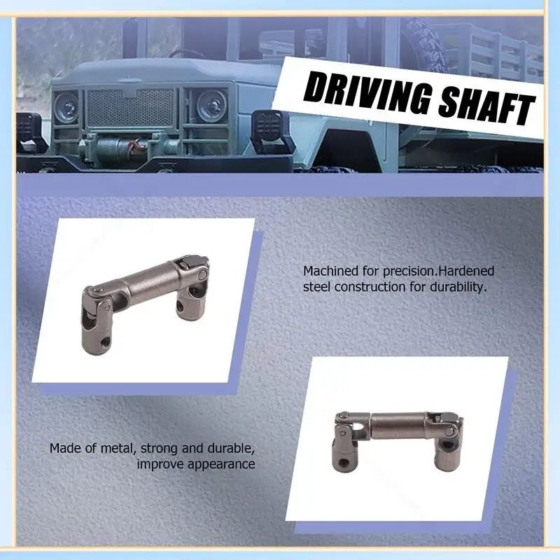 

-A60I 2PCS Upgrade Metal Driving Shaft For WPL 1/16 B14 B14K B16 B16K MN90 MN90K MN91 RC Car Parts Crawlers Truck,Titanium