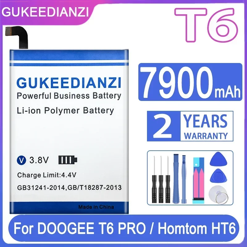 

Запасная батарея GUKEEDIANZI 7900 мАч для DOOGEE T6 Pro, для детской батареи HT6 + Бесплатные инструменты