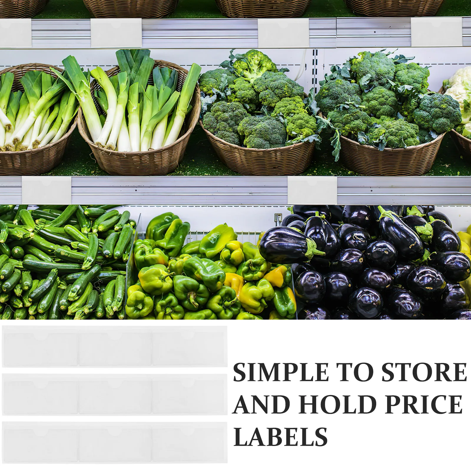 

100 pcs Adhesive Card Holder Clear Self Adhesive Pockets For Price Tags Index Cards Business Card Sleeves Sticky Pocket