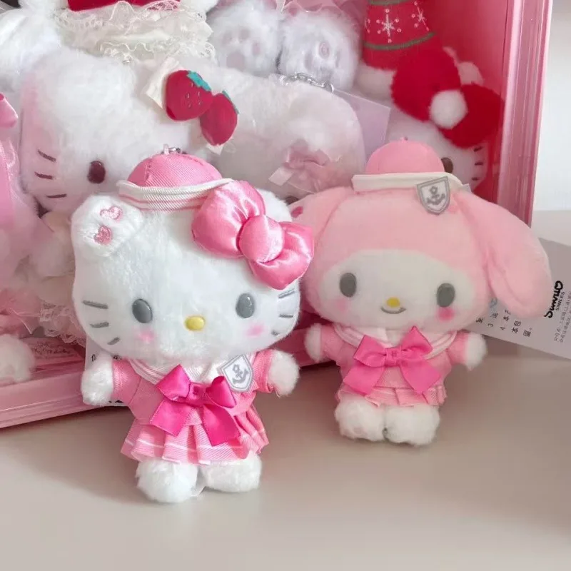 Série de personnages de marin Sanrio, jouet en peluche pendentif cannelle Pompompurin Kuromi, poupée en peluche, breloque pour sac à dos Hello Kitty
