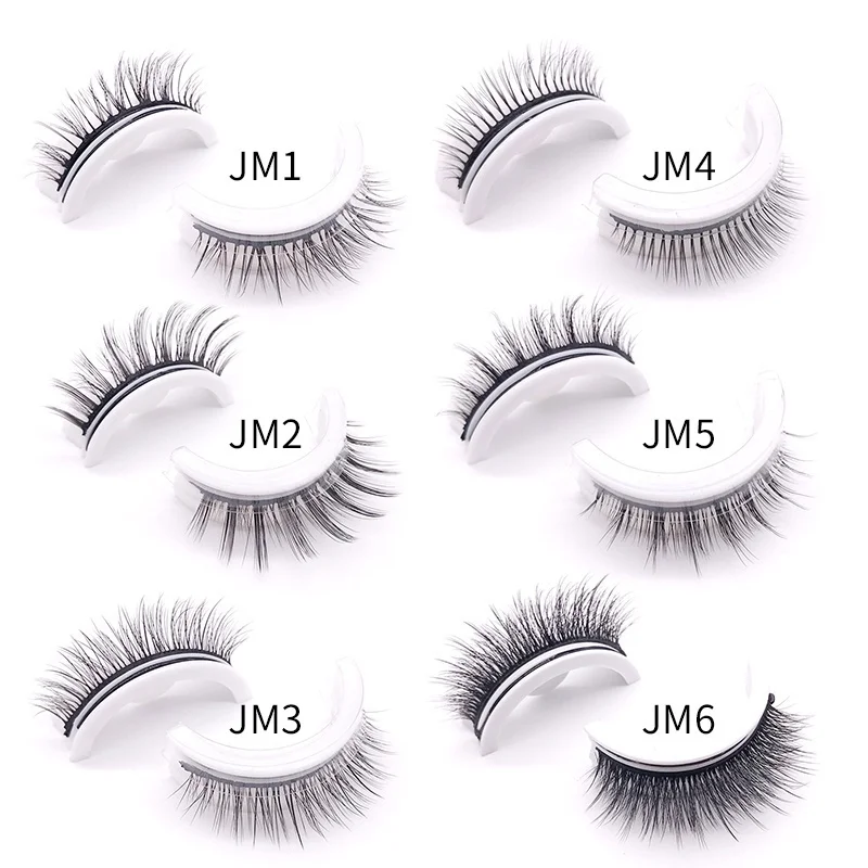 Reusable Self Adhesive Eyelashes Multi Styles Waterproof Natural False Lashes With Crystal Box (No Glue Needed)