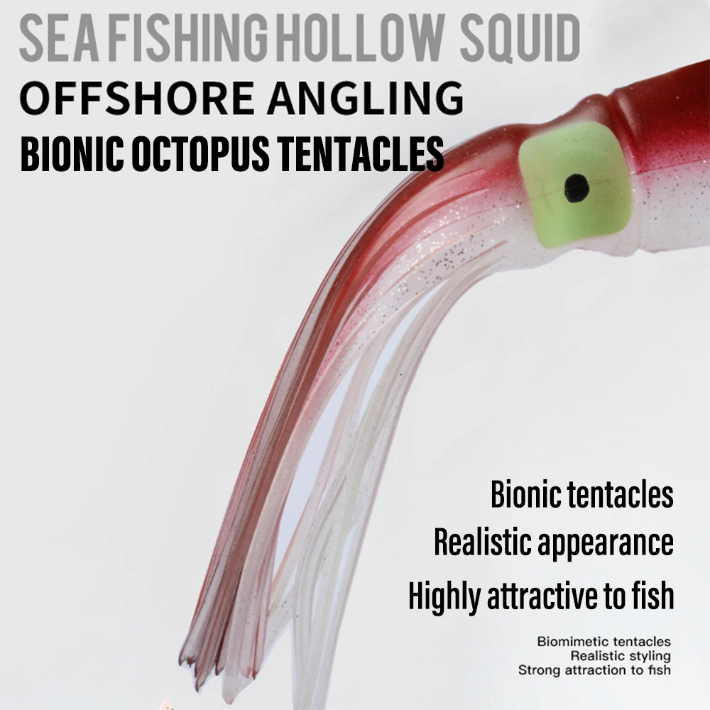 Señuelo de Calamar para Trolling – Octopus Hueco Suave - imagen 4